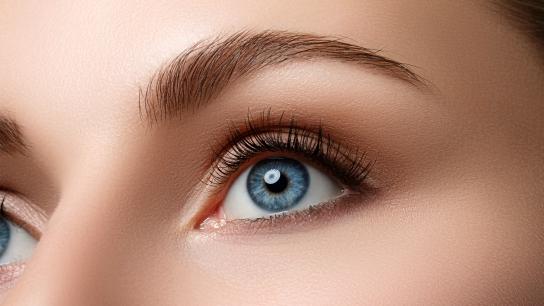 A woman's eye after blepharoplasty
